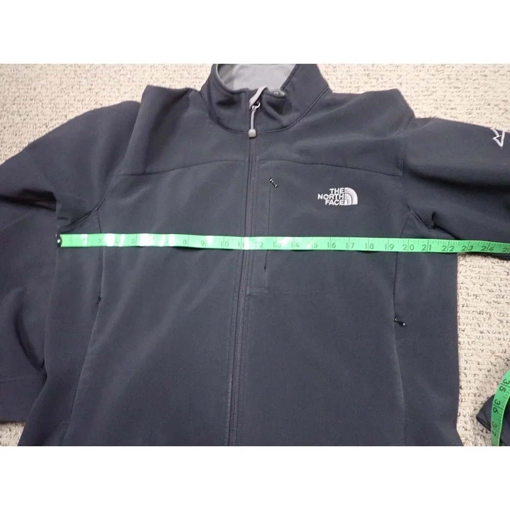 The North Face Apex Jacket Men XL Black Excellent Softshell Full Zip Windbreaker